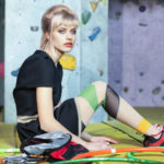 Shooting of Elisa Imperi for H-AND of Giuseppina Caselli in a climbing gym with the model Ilona Martysh